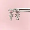 Pendientes Europeos y Americanos de Lujo Accesible con Gran Circonita en Forma de Gota Super Brillantes Exquisitos de Gama Alta Completamente Diamantados Pendientes Elegantes para Cena para Mujeres