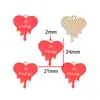 Colgante Rosa para Regalo del Día de San Valentín Hecho de Aleación con Goteo de Aceite, Accesorios para Joyería DIY, Pulsera, Pendientes, Llavero, Colgante W627