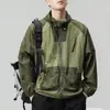 Juvenil Moderno Versátil Bloqueo de Color Nueva Alta Calidad Protección Solar Ropa Estándar Hombre Moda Exterior Verano Chaqueta con Cremallera y Capucha