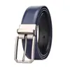Uso por Ambos LadosCinturón de Cuero para Hombre con Hebilla de Pin de Cuero Genuino, Cinturón Versátil de Negocios de Alta Gama, Disponible en Stock