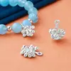 Nuevos accesorios de plata hechos a mano para bricolaje: colgante de uva retorcida con estambre de flor, adorno colgante de plata pura.