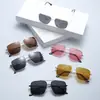 2323P Óculos de Sol de Metal Polarizados de Feixe Duplo Óculos de Sol Esportivos Casuais Retrô Exportação Transfronteiriça Amazon Tiktok