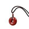 Colgante de Paz con Alto Contenido de Cinabrio Natural Crudo, Arena Dorada Púrpura, Amuleto del Año Zodiacal, Regalo para Hombres, Mujeres y Bebés