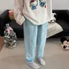 Pijama para pasear perros de celebridad de internet para mujer, pantalones largos estilo Ins, chica dulce, otoño e invierno, adelgazantes, pierna ancha, se pueden usar fuera de casa