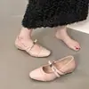 Con versátil falda de lazo retro francesa de otoño, zapatos Mary Jane de tacón grueso con corte medio-bajo, zapatos de vestir para mujer 2026
