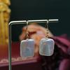 Aretes Franceses Retro Naturales Cuadrados Barrocos con Perlas de Forma Especial para Mujer Estilo Corte Aretes Elegantes de Alto Nivel Regalo