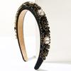Diadema de tela exquisita con borde fino, estilo coreano, de nueva moda, para industria pesada, con cristales brillantes de diamante, de lujo, para un par de accesorios para el cabello.