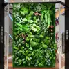 Muro Vegetal Transfronterizo, Muro Vegetal Artificial Tridimensional Simulado de Gama Alta, Decoración de Flores Artificiales, Fondo Verde, Muro de Césped Famoso en Internet