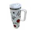 Nuevo Modelo 2024 Taza para Coche de 40 oz con Asa, Taza Aislada con Popote, Taza de Hielo para Mantener Frío Montada en Coche, Taza de Agua Serie Deportiva