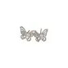 Pendientes de Mariposa Hueca de Diseño Nuevo Simple Estilo Coreano con Circonita Pendientes Dulces Exquisitos Pendientes de Lujo Ligero de Gama Alta para Mujer