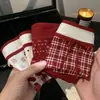 Roupa Íntima Vermelha Estilo Natalino para Mulheres, Tamanho Grande, Boa Sorte no Ano do Seu Nascimento, Algodão Puro, Confortável e Respirável, Roupa Íntima de Cintura Média para Casamento