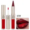 Brillo de labios O'CHEAL 2 en 1 de doble extremo transfronterizo, voluminizador, de larga duración, altamente pigmentado, impermeable, no pegajoso y acabado mate