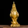 Galinha de Cobre Oca de Latão Galo Dourado Ornamento Fu Ji Ji An Zhai Mesa de Escritório Galo do Zodíaco Casa na Cidade Rezar por Bênçãos
