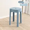 Taburete Redondo Grueso para el Hogar Apilable Taburete de Comedor Silla Sencilla Moda Creativa Taburete Molino de Viento Taburete de Plástico Antideslizante Venta al por Mayor
