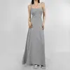 Vestido Maxi Estilo Chica Sexy Caliente, Ajustado que Favorece la Figura, con Tirantes Finos, Nuevo Tendencia de Verano para Vacaciones
