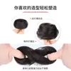 Peluca de pelo real estilo coreano, moño bajo, para mujer, recogido de pelo, bolsa para el pelo, capullo de flor, esponjoso, artefacto, peluca de pelo humano completo