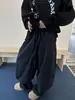 Pantalones de Pierna Ancha a Rayas Retro Relajados Estilo Coreano Ootd Pantalones Casuales Sueltos para Pareja Cleanfit
