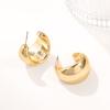 Pendientes Estilo Retro Hong Kong Otoño e Invierno Celebridad de Internet Pendientes de Lujo Ligero Gama Alta Oro Perla Pendientes Versátiles para Mujer