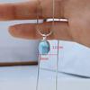 Oval Moonstone aquamarine colar luz de luxo moda de alta qualidade cadeia de osso de cobra all-match natural cadeia de clavícula de pedra natural