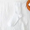 Meias Femininas Seamless até a Panturrilha, Meias de Algodão Folgadas, Meias para Gestante, Meias Finas Brancas Coloridas para Primavera e Verão, Meias Femininas da Moda Atacado