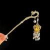 Popular horquilla de borla de estilo antiguo Linterna luminosa palillos Hada de la corte de loto Hanfu paso sacudir palillos tocado accesorios para el cabello