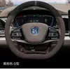 25 modelos de cubiertas para volante BYD Han dmi y Han ev, cuero gamuza de invierno especial ultra-delgadas antideslizantes cubiertas para manija de coche