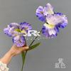 Flor de Iris Alice flor artificial juego de boda decoración flor artificial ramo floral morado arreglo floral pintura al óleo de Van Gogh