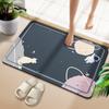 Bonita alfombrilla de baño de diatomeas, antideslizante, de secado rápido, absorbente, para puerta de baño, cocina, inodoro, alfombrilla para pies