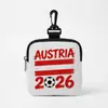 2026 Copa do Mundo de Futebol Transfronteiriça Bandeira Nacional Fone de Ouvido com Fio Bolsa de Armazenamento Bolsa de Transporte Portátil Porta-Cartões Porta-Moedas