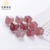 Cubo de Azúcar 10*10mm Cristal de Fresa Cuadrado Cuentas Sueltas Cuentas para DIY Collar Pulsera Accesorios de Joyería Productos Semi-Terminados Mayoreo