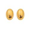 Pendientes franceses sencillos y elegantes exagerados de acero titanio para mujer, pendientes geométricos ovalados brillantes de acero inoxidable, joyería de 18 quilates