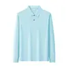 Camisa polo de manga larga para hombre hecha de algodón mercerizado/algodón de fibra larga, top de algodón puro antibacteriano 10A, nueva colección de otoño, estilo de negocios con cuello clásico