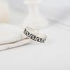 Anillo abierto geométrico antiguo de plata esterlina S925 de imitación estilo japonés-coreano, estilo tailandés, para mujer.