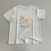 Camiseta Yan Value and Quality 95 de algodón con bordado de cachorro, manga corta, cuello redondo, estilo casual veraniego para mujer.