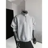 Sudadera con media cremallera y cuello alto estilo americano de moda para hombre, Otoño holgada casual versátil, Sudadera de alta calidad