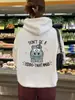 Talla Europea Transfronteriza Talla Europea Otoño e Invierno Ropa Europea y Americana Sudadera con Capucha de Manga Larga Superior Estampado de Dibujos Animados