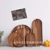 Bandeja Redonda de Madera de Acacia Transfronteriza Bandeja de Madera Redonda Vajilla de Mesa de Desayuno para el Hogar Bandeja de Madera Dropshipping Bandeja para Taza de Agua de Madera Maciza