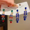Brincos de Gota d'Água de Diamante Trigo Agulha de Prata Retro Luxo Acessível Estilo Palácio Europeu e Americano Elegante de Nicho de Alta Qualidade