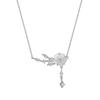 S925 Prata Esterlina Flor de Cerejeira Terno Feminino Luz Luxo Nicho Pingente de Flor de Cerejeira de Alta Qualidade 2024 Novos Brincos Simples
