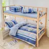 Atacado do Fabricante Conjunto de Roupa de Cama Puro Algodão de Três Peças para Dormitórios de Estudantes, Conjunto de Roupa de Cama de Seis Peças para Empresas e Instituições, Incluindo Colcha, Capa de Colcha e Lençol