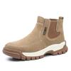 Zapatos protectores de soldadura anti-escaldaduras de piel de vaca para hombre, zapatos de seguridad anti-aplastamiento y anti-perforación, zapatos protectores para soldador, zapatos de trabajo para sitio de construcción al por mayor