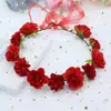 Accesorios para la Cabeza de Niña Florista Hermosa Corona de Dama de Honor Flor de Mano Vestido de Niña Florista Joyería para Niña Flor Simple para la Cabeza Anillo para la Cabeza