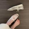Sapatos de Verão de Malha para Aumentar a Altura para Mulheres 2026 Nova Coleção Início da Primavera Estilo Chinês Estilo Ballet Respiráveis Sapatos de Fada Sandálias que Combinam com Saias