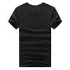 Camiseta de manga corta de color liso para hombre 2023, de algodón de verano para estudiantes, de media manga blanca, con cuello redondo, de moda, con cara limpia