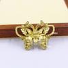 Colgante de Mariposa Tridimensional con Incrustaciones de Diamantes Color Dorado Conservador Vintage Tocado Hanfu Hecho en Tang Accesorios para el Cabello Material Accesorios de Joyería DIY
