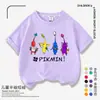 Camiseta de Manga Corta de Verano 2026 Pikmin para Niños y Niñas, Top Transpirable Lindo y Versátil para Niños Mayores