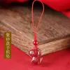 Colgante de Caballo del Zodiaco de Cinabrio para Mujer, Cadena para Teléfono, Llavero, Colgante Pequeño de Caballo, Llavero de Arena Dorada Púrpura, Alta Calidad
