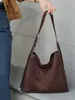 Bolsa feminina mais vendida internacionalmente 2026 novo modelo bolsa tote genuína de camurça estilo vintage bolsa transversal moderna bolsa de ombro