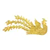 DIY Traje Antigo Celebração de Noiva Leque Leque Redondo Acessórios para Corsage Boca de Fênix Dourada Grande e Pequena com Furos Acessórios para Sapato Imortal