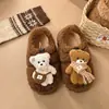 Muñeca Cálida para el Hogar de Mujer Envoltura para la Cabeza de Otoño Invierno Pantuflas Corazón Girly Pantuflas de Algodón Peluche Peludas 2026 Exterior Dibujos Animados Lindos